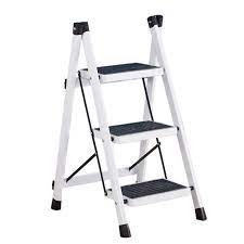 Sometimes you don't need to reach very high and buying a ladder is just over spec. Folding Step Ladder Stool Three Step Thickened Iron Pipe Indoor Kitchen Step Stools Step Ladders Aliexpress