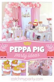Peppa Princesa Birthday Princess Peppa Pig Birthday Party Catch My Party Peppa Pig Birthday Party Decorations Peppa Pig Birthday Pig Birthday