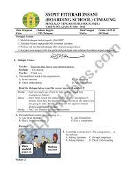 With 2 fingers of one hand. English Eight Grade Mid Semester Assessment Of Semester 1 Indonesia Esl Worksheet By Ashsyams