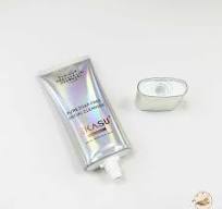Custom 100ml Face Wash Tube Packaging Abl 390um High Glossy Fantasy Color  Squeeze Flat Tube with Plating Double Layer Lid