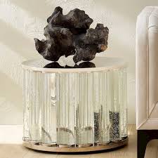 Stunning vintage burl wood coffee table manufactured by baker furniture. Contemporary Coffee Table Menlo Baker Furniture Co Nickel Crystal Base Round