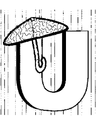 These are suitable for toddlers, preschool and kindergarten. Letter U Coloring Page
