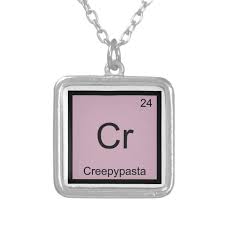 Cr Creepypasta Meme Chemistry Periodic Table Silver Plated Necklace Zazzle Com In 2020 Creepypasta Chemistry Periodic Table Chemistry