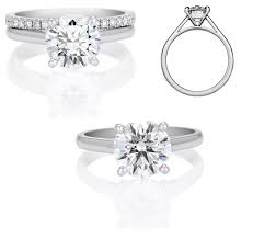 De Beers Classic Solitaire Engagement Ring Wedding Band Left Ring Finger Jewelry