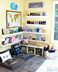 How To Set Up A Reading Nook Kids Love Plus Diy Rain Gutter Bookshelf Natural Beach Living Reading Corner Kids Reading Nook Kids Bookshelves Kids