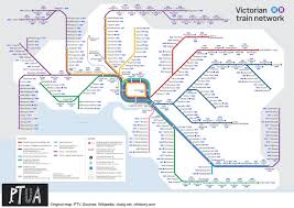 Melbourne Australia Train Network And The Year The Stations Were Added Train Route Map Transit Map Melbourne Map
