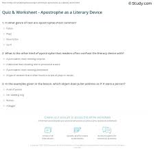 What's the difference between science fiction and fantasy? Quiz Worksheet Apostrophe As A Literary Device Study Com