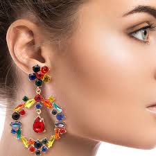 Rainbow bright earrings (3 color options)