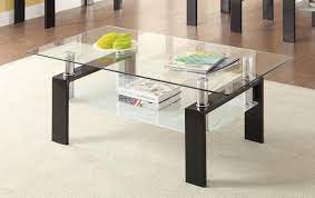 Whether you have a small or large living room space, a glass coffee table or glass top coffee table provides a more contemporary look, thereby elevating the style of the entire area. Living Room Glass Top Occasional Tables Occasional Contemporary Black Coffee Table 702288 Cocktail Tables Unique Home Furniture