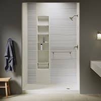 Shower Enclosure Kit Kohler Luxstone Showers Kohler Homesmart Homesmartind Www Homesmartind Com Shower Enclosure Kit Shower Wall Kits Shower Enclosure