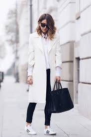 Black And White Coat Street Style January 2015 White Coat Outfit Fashion Coat Outfits