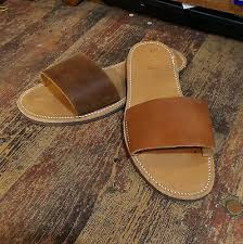 Handmade Leather Sandals Brown Natural Greek Production