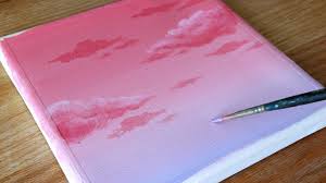 Acrylic Painting Pink Cloud Painting Painting Tutorial For Beginners 108 Youtube In 2020 Cloud Painting Cloud Painting Acrylic Pink Painting