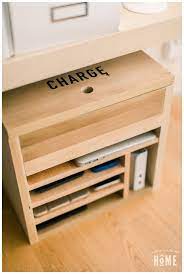 How To Make A Diy Charging Station For Electronic Devices In 2021 Electronic Charging Station Wooden Charging Station Charging Station Diy