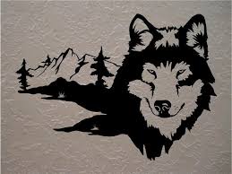 Wolf Wolves Wall Decals Mural Home Decor Vinyl Stickers Decorate Your Bedroom Man Cave Nursery Wall Stickers Bedroom Animal Wall Decals Wall Decals
