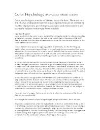 Maybe you would like to learn more about one of these? Pdf Color Psychology The Colour Affects System Ishu M Weerasinghe Academia Edu