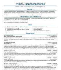 hcc medical coder resume example rcm health information