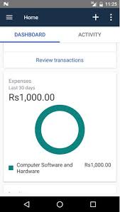 why is the expense pie chart figure in the qbo mob