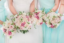 If you wish for something unique for your wedding, include almond flowers. White And Pink Brides Bridesmaids Wedding Bouquet Flowers Mint Green Wedding Supplies Wedding Garland
