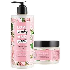 Love Beauty And Planet Body Wash And Scrub Murumuru Butter Sugar Rose 16 Oz And 9 Oz Body Wash Bath And Body Care Beauty Planet