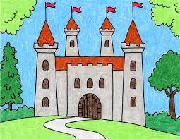 How to draw a forest for kids. Draw A Castle On A Hill Art Projects For Kids