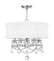 Livex 6305 91 Newcastle 5 Light 20 Inch Brushed Nickel Chandelier Ceiling Light