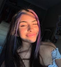 V 3 On Instagram Blue Or Purple Pick Ur Fighter Hair Streaks Aesthetic Hair Hair Color Streaks