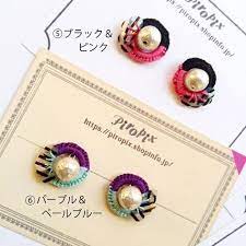 1920 sgirl pearl spangle ニットピアス jewelry making classes jewelry making beads fabric jewelry