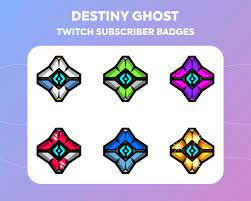 Twitch Sub Badges Cheer Bit Badges Destiny Ghost Etsy Twitch Badge Twitch Bits