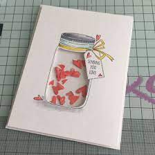 Shaker cards are fun and easy to make. How To Make A Shaker Card Jar Of Hearts