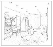 Daily Sketch 99 Nursery By Hardcorish On Deviantart Interior Design Drawings Interior Design Sketches Interior Design Template