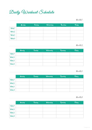 14 workout schedule examples templates in word pdf pages