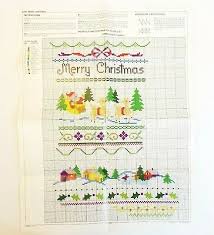 Bucilla Cross Stitch Stocking 82002 Merry Christmas Chart Only Ebay