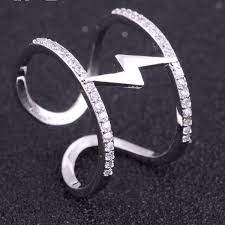 lightning bolt shaped scar ring