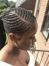 Feedin Cornrows Into A Low Ponytail Low Ponytail Hairstyles Braided Hairstyles Cornrow Ponytail