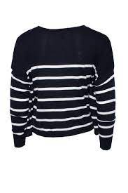Vince Blue And White Striped Sweater Unique Designer Pieces
