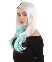 Long Gaga Wig | Blue & Blonde Color Celebrity Wig HW-007 | eBay
