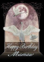 Mamaw Birthday Card Swans Card Ad Sponsored Birthday Mamaw Card Card Birthday Card For Aunt Birthday Cards For Mum Birthday Cards For Niece