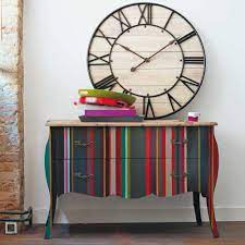 Annonce chez maisons du monde. Holzkommode B 120 Cm Bunt Gestreift Romaneon Neon Maisons Du Monde