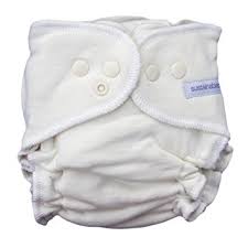 Sustainablebabyish Organic Fleece Fitted Diaper Small Natural