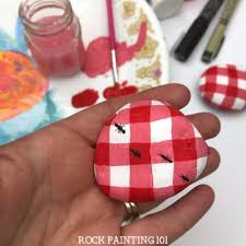 Where would i find this? How To Paint A Red And White Checkered Pattern Onto A Rock