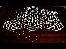 Simple Flowers Kolam Designs With 21 11 Middle Chukkala Muggulu With Dots Rangoli Design Youtube Rangoli Designs Rangoli With Dots Kolam Designs