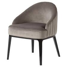 Andrew Martin Cersei Modern Classic Grey Velvet Wood Frame Dining Side Chair Side Chairs Dining Dining Chairs Side Chairs