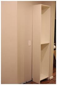 Stand pantry cabinets ikea free standing kitchen pantry cabinets. Easy Diy Freestanding Pantry With Doors From A Billy Bookcase