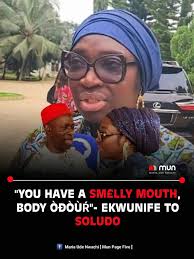 Breakingy: “Soludo Has A D@ngerous M0uth And B0dy 0dour. He Should Tell His  Wife To Get Him A Deodorant So People Can Freely Breathe Around Him” —  Senator Uche Ekwunife Berates Anambra
