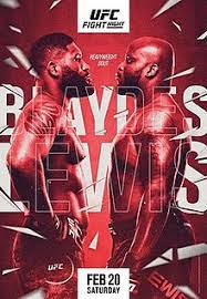 Ufc 264 on july 10 will be the first las vegas ufc event with a full crowd since the. Ufc Fight Night Blaydes Vs Lewis Wikipedia