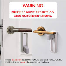 884 5 this is a instr. Eudemon 2 Pack Door Lever Lock Baby Proofing Door Handle Lock Childproofing Door Knob Lock Easy To Install And Use 3m Vhb Adhesive No Tools Need Or Drill Easy To Remove White 2 Safety