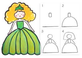 Everyone can create great looking drawings! Pin By Mary Lufcy On Easy Draw For Kids Easy Drawings Princess Drawings Drawing For Kids