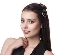 Lovisa Black Spike Bow Tie Brooch (worn as hair tie)