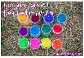 When new clothes get wet, the colors often bleed and run onto other garments. Exodus31three How To Get Color Run Powder Out Of Your Hair Color Run Powder Color Run Color Me
